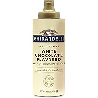 Ghirardelli White Chocolate Flavored Sauce Squeeze Bottle, White Chocolate Flavored Sauce, 16 Oz