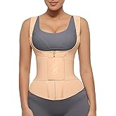 FeelinGirl Waist Trainer for Women Tummy Control Waist Cincher Belt Workout Body Shaper Vest with Adjustable Shoulder Strap