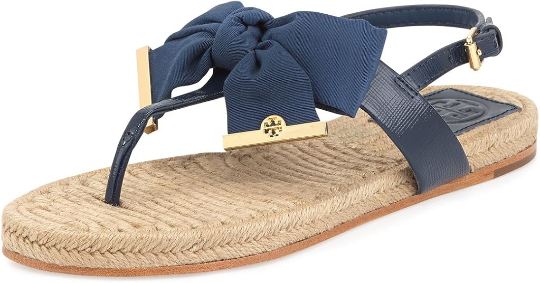 tory burch navy blue flip flops
