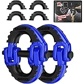 AMBULL 2 Pack 1/2" Safety Chain Connector Link, G80 Tow Hitch Hammerlock Coupling Link, Tow Chain Connector with 12000 lbs Loading (Blue)