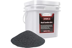 HDURCIR 12 lbs Rock Tumbler Grit for Step 2 Tumbling Stones, Tumbler Media Grit,Rock Polishing Grit Media, Works with Any Rock Tumbler Medium 150/220 Silicon Carbide Grit(STEP2-12LB)