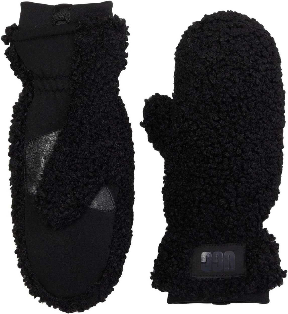 UGG Womens Sherpa Mitten with Logo Patch Fashion