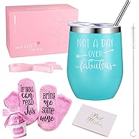 Lelife Birthday Gifts For Women 12Oz Wine Tumbler Gifts Ideas For Women,Mom,Her,Wife,Daughter,Sister