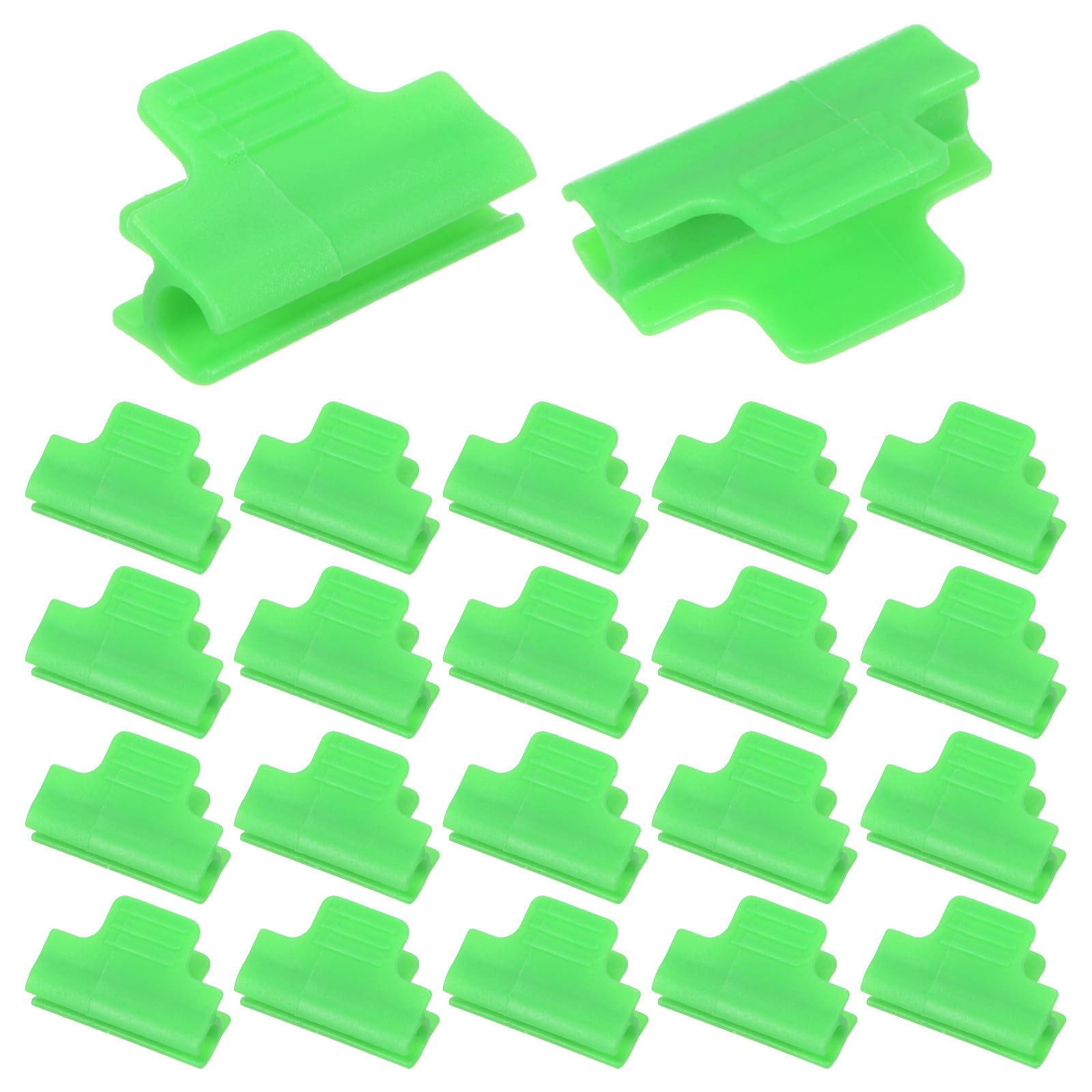 M METERXITY 100-Pack Greenhouse Clamps for 5/16 Inch PVC Pipe, Greenhouse Film Clamps Shading Net Rod Clip for Garden Net/Row Cover/Greenhouse Plastic Sheeting [Grass Green]