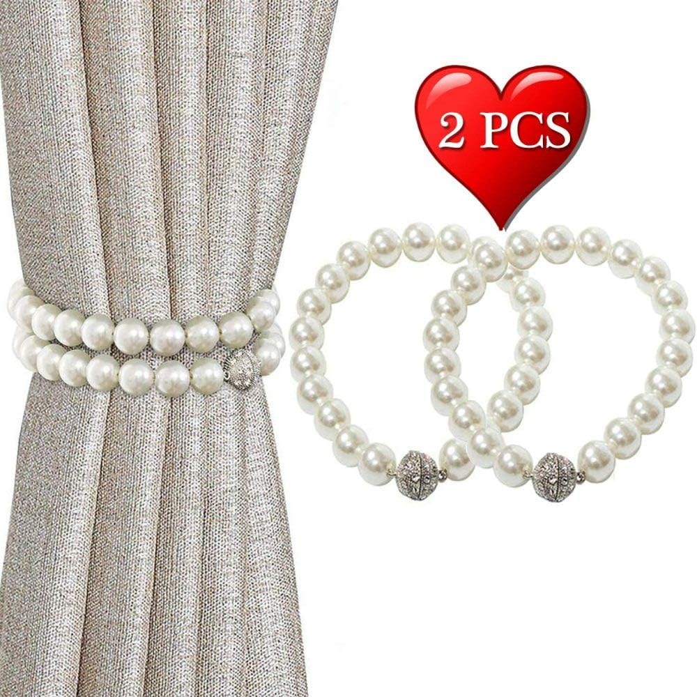 yueyue947 Curtain Tie Back 2 Pcs, Pearl Shaped Curtain