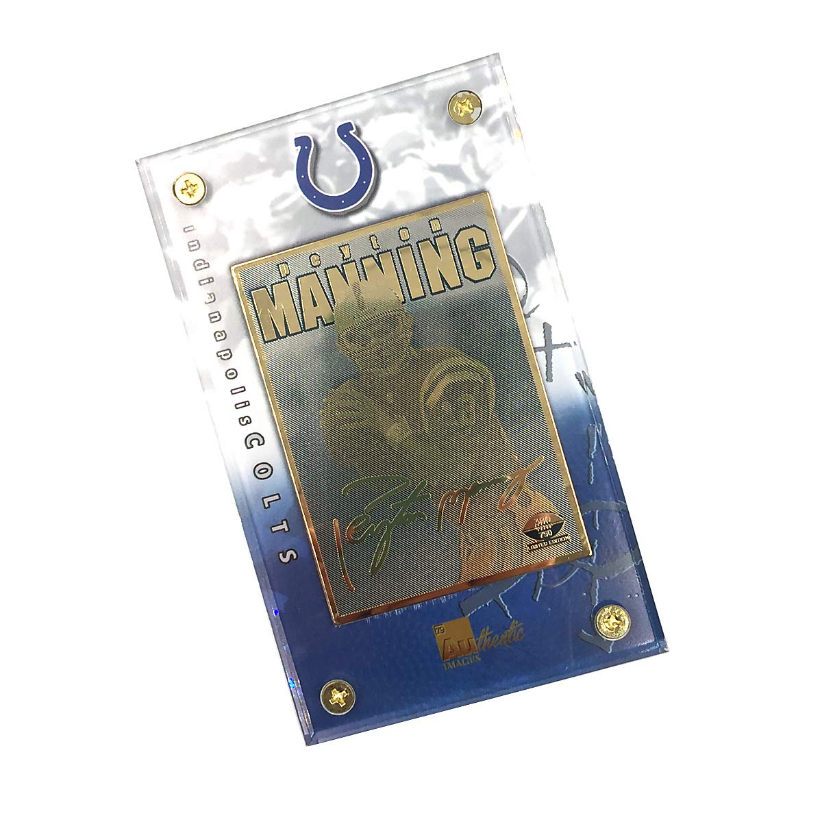 Authentic Images Peyton Manning (Indianapolis Colts)- 24K Gold Collectible Card
