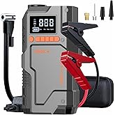 Jump Starter with Air Compressor, 5000A Battery Jumper Starter Portable (9.0 Gas/8.0L Diesel),150 PSI Tire Inflator, 12V Jump Box Car Battery Jumper Starter with Jumper Cables, LED Lights, LCD Display