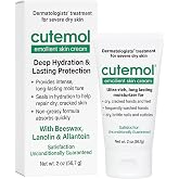 Cutemol Emollient Moisturizing Cream - Serious Moisturizer Lotion Balm for Recovering Dry, Damaged Skin - Hydration for Cracked Hands and Feet, Eczema, Psoriasis, and Raw Skin (2 oz)