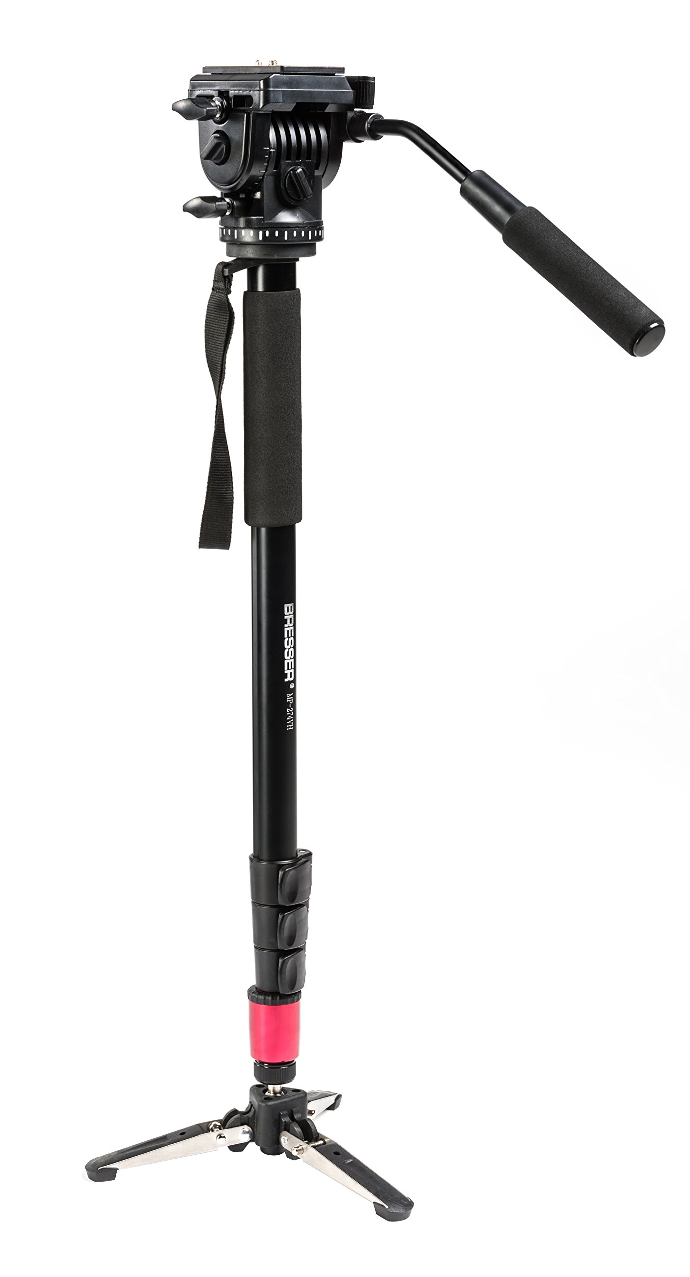 Bresser F002019 MP-274VH Traveler Monopod with Stand Black