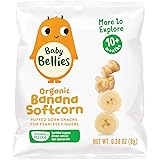 Baby Bellies Organic Softcorn Baby Snack, Banana, Pack of 7 Individual Snack Packs, 0.28 Ounce
