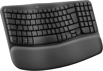 Wave Keys kabellose ergonomische Tastatur - Grafit, Spanisches QWERTY-Layout