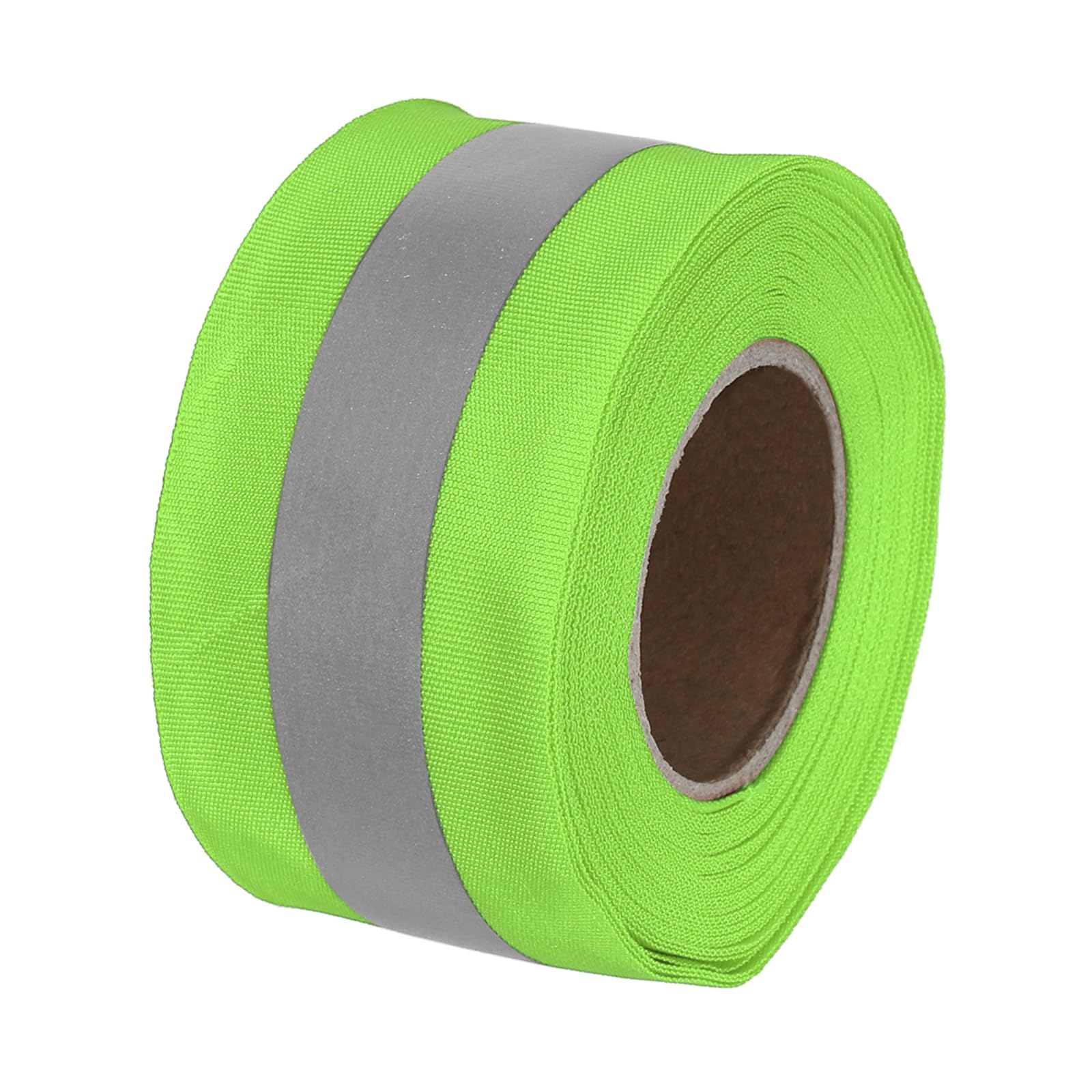 PATIKIL Reflective Tape Strip, 2" x 33 Ft High Visibility Reflective Tape Sew-on DIY Warning Safety Fabric Webbing for Clothing Raincoats, Fluorescent Yellow