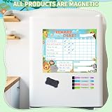 Thboxes 2 Packs Magnetic Reward Charts for Children 25.5x20.5 cm Cute Animals view 4