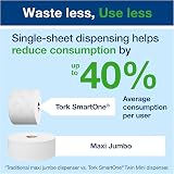 Tork SmartOne Toilet Roll Dispenser White T8 High Capacity Elevation view 8