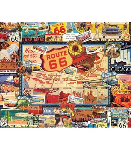 Amazon.com: Route 66 1000 Piece Puzzle : Toys & Games