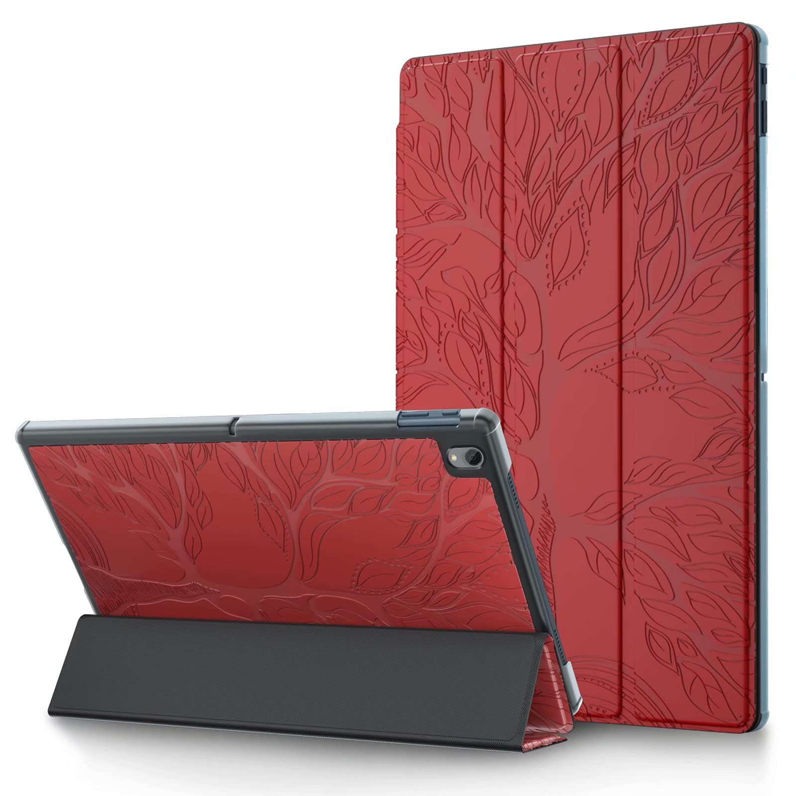MUTOUREN Case for Lenovo Tab P11 11-inch Full HD Tablet 2020 (TB-J606F/TB-J606X), Ultra Slim Lightweight Flip Folio Stand Smart PU Leather Cover with Auto Sleep/Wake (Red)