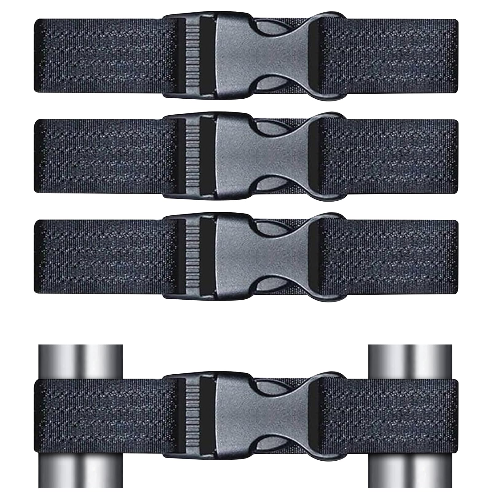 4pcs Child Safety Cupboard Locks, Child Locks for Kitchen Cupboards Fridge Lock Baby Proofing Adjustable Straps for Freeze Door Cupboard Knobs Handles