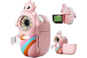 GINOCACO Kids Handheld Digital Microscope With Photo and Video Functions, 2'' LCD Screen - Educational Science Christmas Birthday Gifts for Over 3 Years Old - Pink