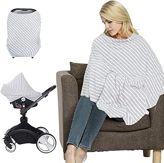 LifeTree Multifunktions Stillschal Stilltuch Nursing Cover Poncho, Babyschalenbezug elastisch, ideal für unterwegs