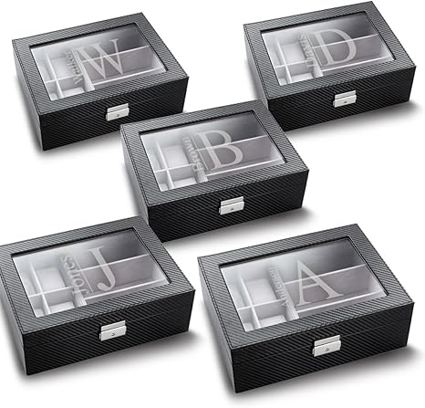 Amazon Com Personalized Engraved Watch Box Organizer For Men With Sunglasses Holder Modern Set Of 5 Monogrammed Jewelry Box Unique Birthday Father S Day For Him Dad Boyfriend Husband Home Kitchen personalized engraved watch box organizer for men with sunglasses holder modern set of 5 monogrammed jewelry box unique birthday father s day