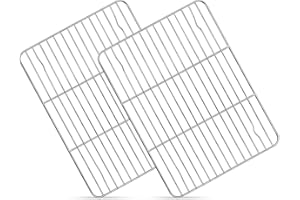 2 Pack Small Baking Cooling Racks, Homikit 9.7 * 7.5 Inch Stainless Steel Wire Rack for Cooking Roasting Grilling, Fit for To
