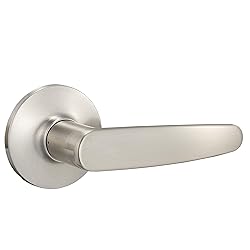 Amazon Basics Straight Door Lever, Passage, Satin