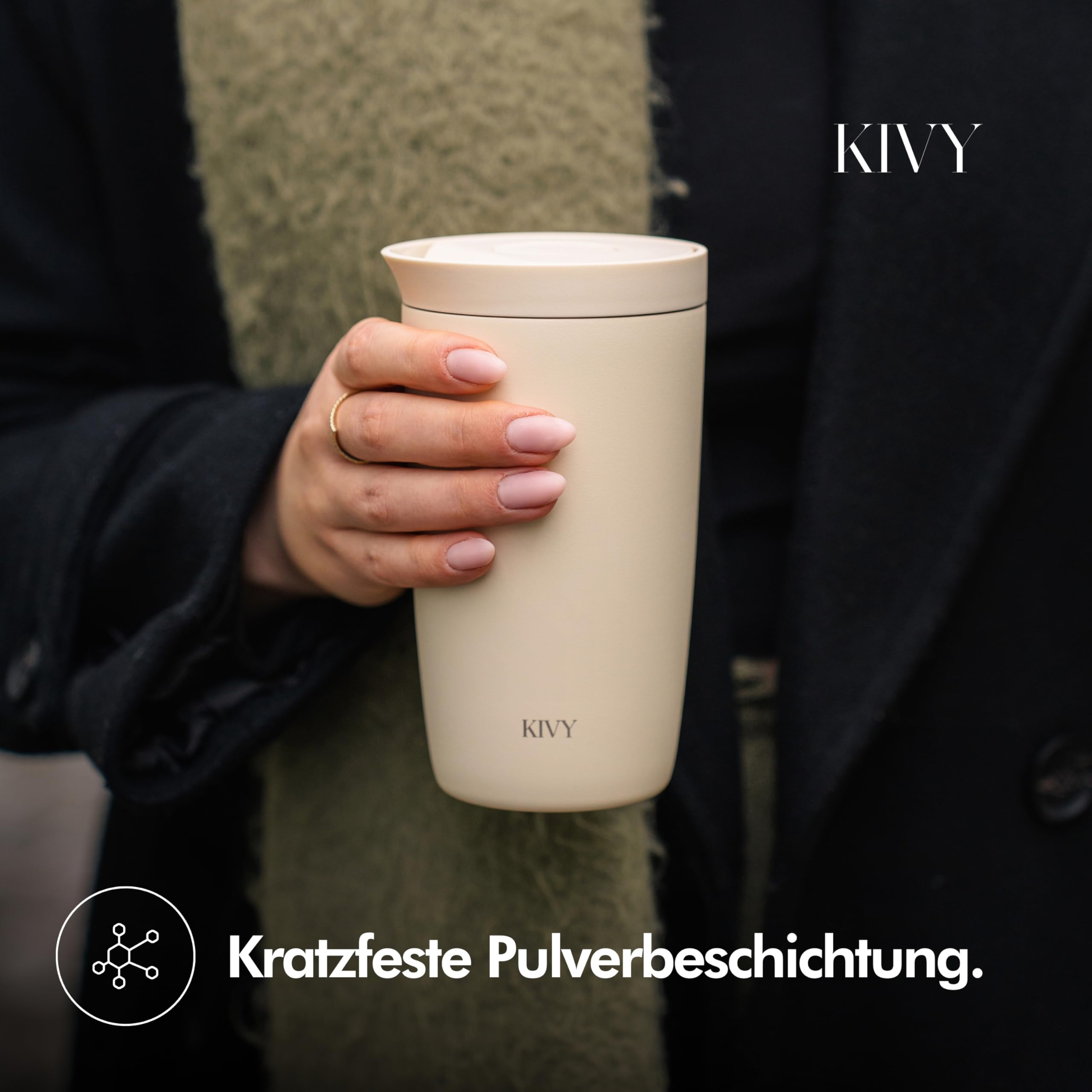KIVY Thermobecher 350 ml - 6h Heiß | 24h Kalt - Spülmaschinenfest -BPA-Frei 2