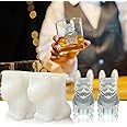 Yamteck 3D French Bulldog Ice Cube Molds, Fun Animal Shape Large Dog Ice Cube Tray for Whiskey, Cocktail; Drink Decoration Cute Novelty Dog Gifts for Bulldog Lover, Women, Kids. 2 Pack