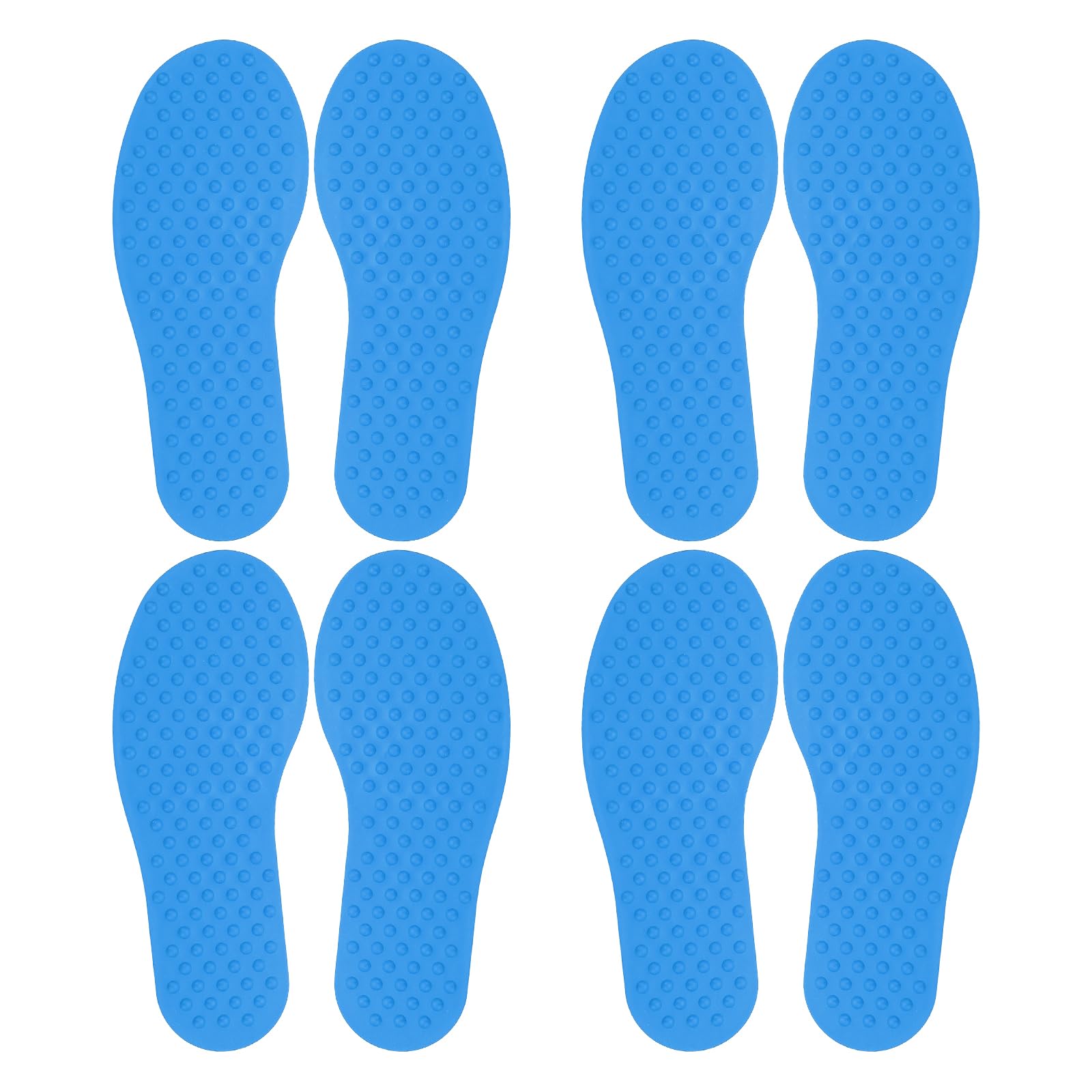 PATIKIL Feet Markers for Classroom, 4 Pairs Plastic Floor Foot Shaped Non Slip Spots Carpet Markers for Education Preschool Children Teacher Supplies, Blue