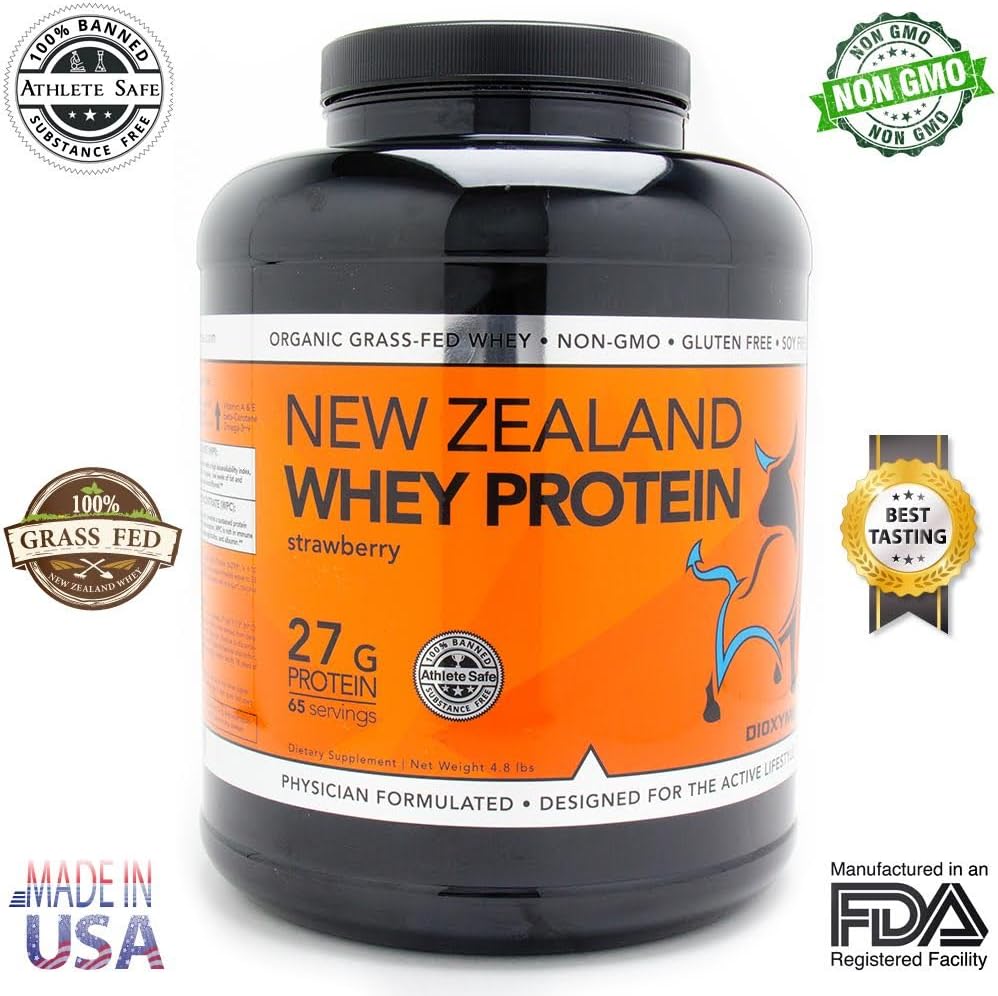 Dioxyme New Zealand Grass Fed Whey Protein Native Cold Processed Undenatured 100 Premium Whey