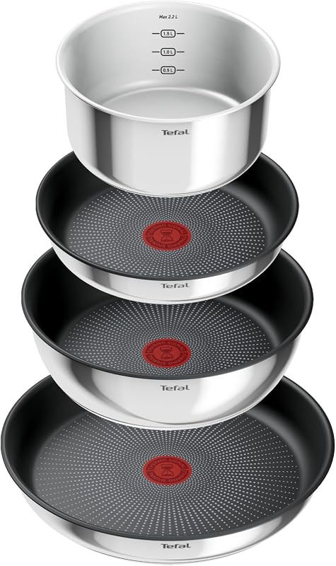 - Ingenio Emotion Batterie de cuisine Acier inoxydable - 8 pièces