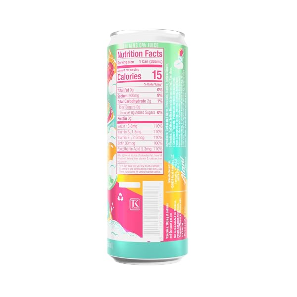 ALANI NU ENERGY DRINK, SHERBET SWIRL, 12 FL OZ, ZERO SUGAR, GLUTEN FREE, VEGAN, B VITAMINS