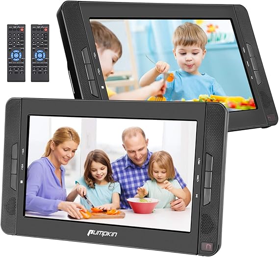 PUMPKIN 10.1" Dual Screen Portable DVD Players for Car Amazon.co.uk Electronics