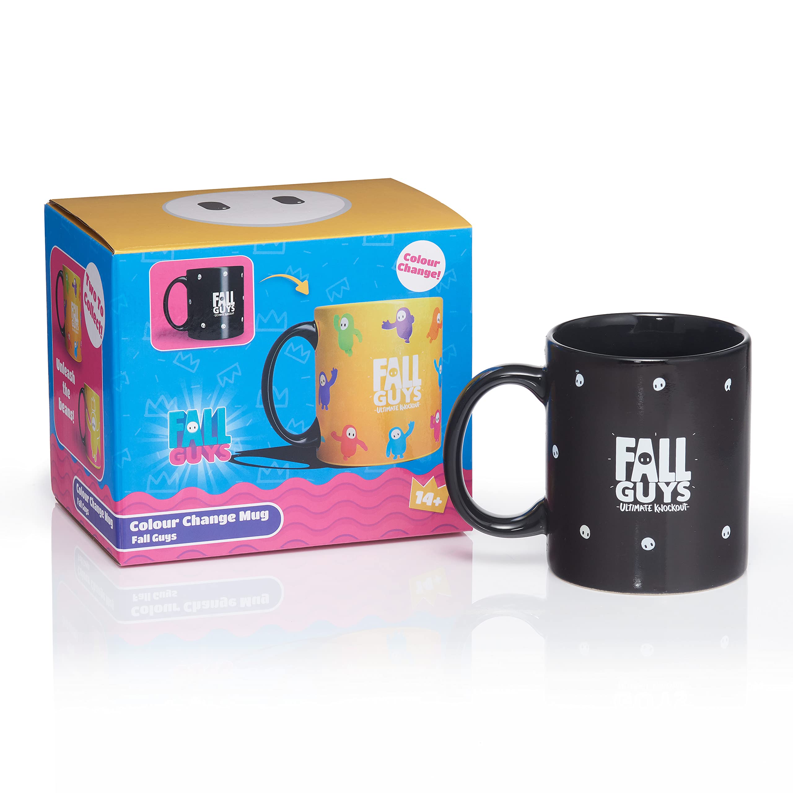 WOW! STUFF Fall Guys - Frenzy Heat Reveal Mug | Heat Reveals favourite Bean characters and team colours| Official Merchandise, Collectibles, Toys and Gifts | For Gaming Fans