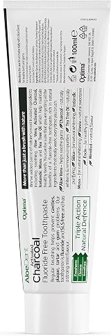 Aloe Dent Charcoal Toothpaste Fluoride Free 100 ml Pack of 2 view 6