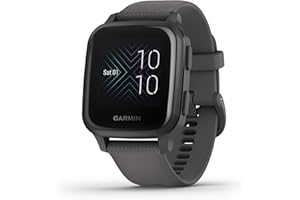 Garmin 010-02427-00 Venu Sq, GPS Smartwatch with Bright Touchscreen Display, Up to 6 Days of Battery Life, Slate (Renewed)