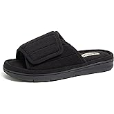 Dearfoams womens Adjustable Indoor/Outdoor Machine Washable Memory Foam Slide
