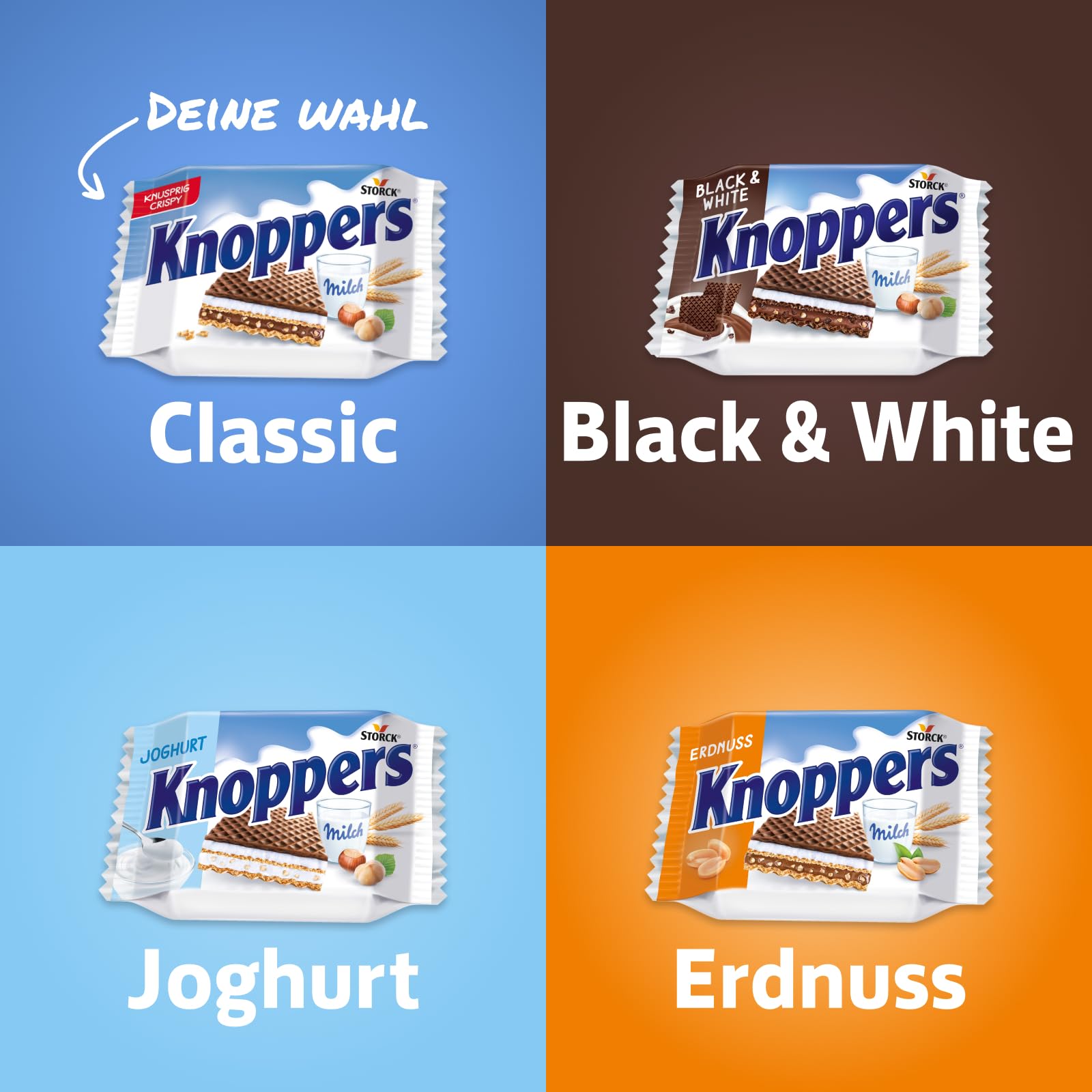 Knoppers – 8 x 25 g – Gefüllte Waffelschnitten mit Milch- und Nougatcreme, Haselnüssen und Kakao 7