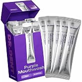 DR.DENT Purple Mouthwash for Teeth Whitening - Color Correcting Mouthwash Sachets - Peroxide Free, Alcohol Free - Freshens Breath, Supports Gum Health - Vegan, Mint Flavor (20 pc)