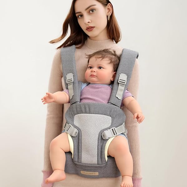 EBRSPN MULTIFUNCTIONAL LIGHTWEIGHT BABY STRAP CARRIER FOR DAD AND MOM, WAIST STOOL, SUITABLE FOR BREASTFEEDING, KANGAROO FRONT FACE STRAP, NEWBORN TO TODDLER