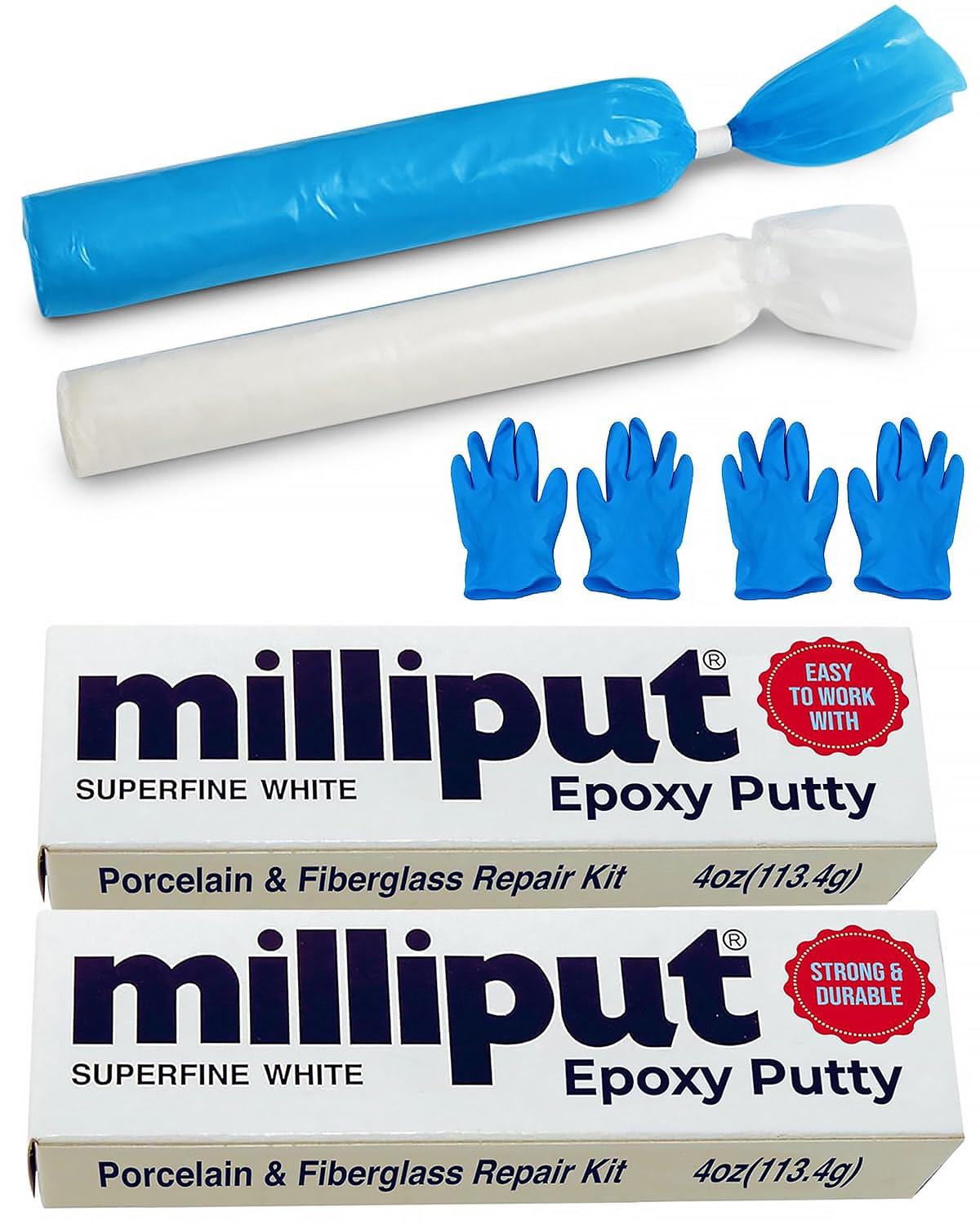 Milliput Superfine White Epoxy Putty - 4oz (113g) - On-Demand Supplies - View #4