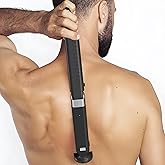 ChargeWorx Rechargeable Electric Back Shaver for Men, Extendable Long-Handle Back Razor for Hard-to-Reach Areas, Portable Body Groomer and Hair Trimmer - Adjustable Folding Handle for Smooth Shaving