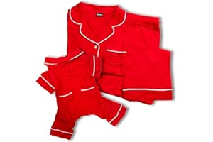 fabdog Modal Dog Pajama – Sizes from 8” to 24”– Modal Matching Human Pajama Set – Soft, Machine Washable – Small to XL