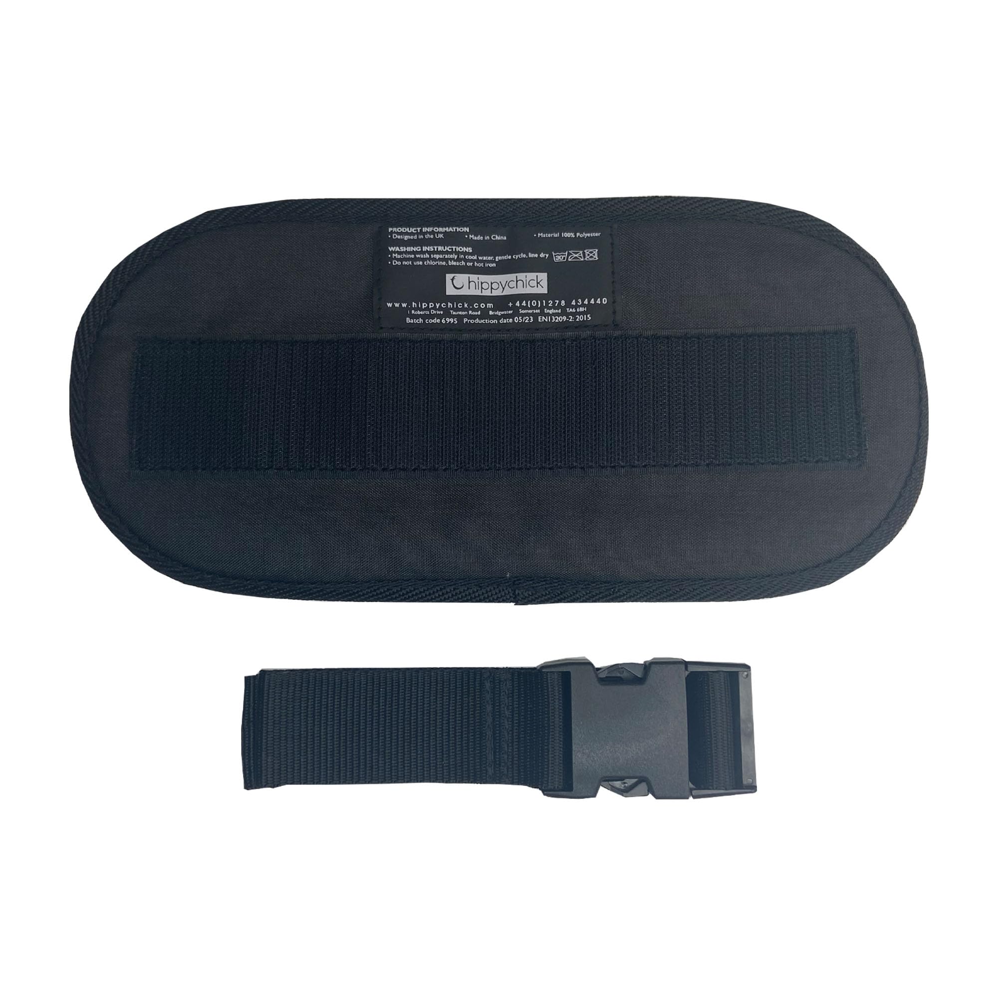 Hippychick Hipseat Extension Belt Baby Carrier, Provides Extra 15 cm Span for Added Comfort, Denim Black