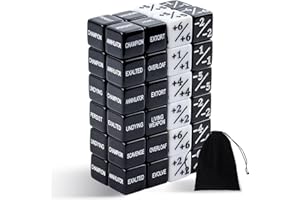 CUUKSHKN 48 Pieces MTG Dice Counters,Abilities Keywords Counter Dice,MTG Life Counter 1/+1,Creature Stats Buff Tokens Dice,MTG Dice Set for MTG, TCG, Card Games Accessories