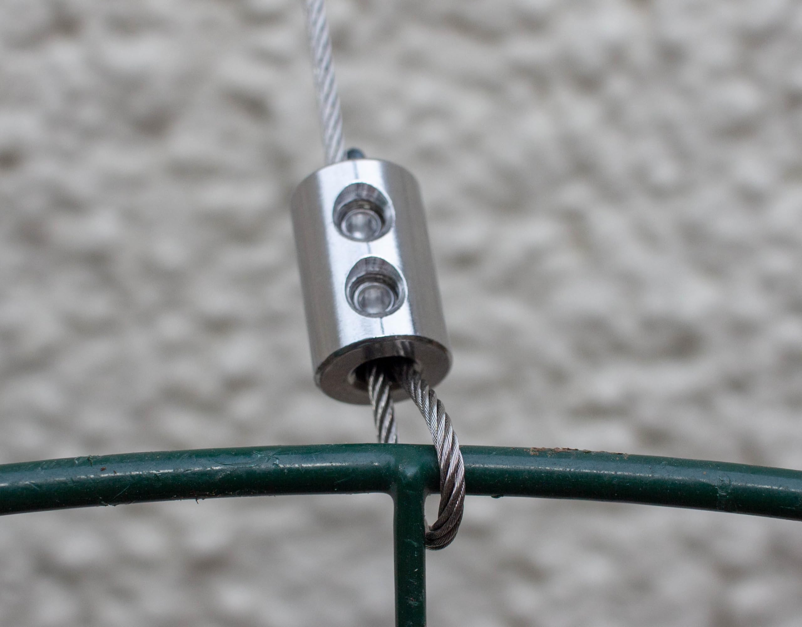 Lockless security bike hanging basket luggage anti theft cable. Marine grade, weather proof. Adjustable anti-lost cable