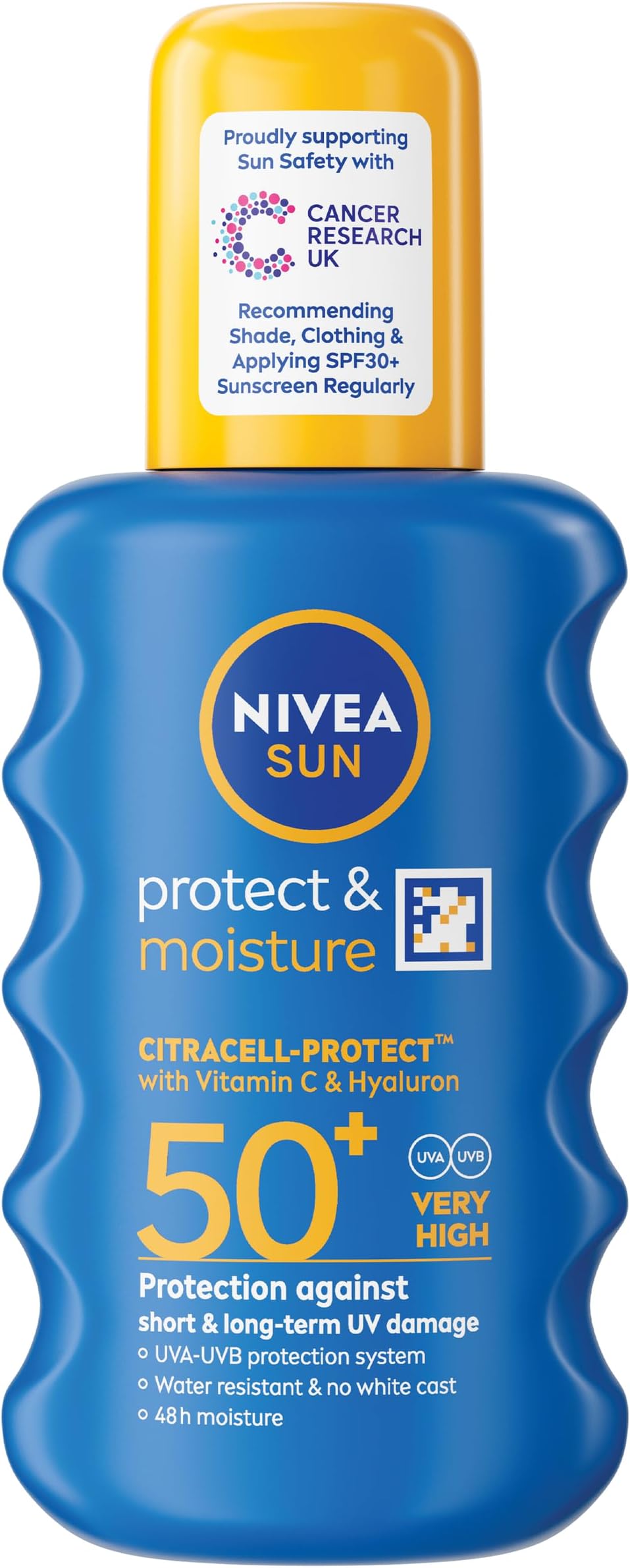 NIVEA SUN Protect Moisture Spray SPF 50+ 200ml Vitamin C Hyaluron UVA UVB