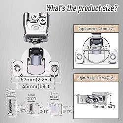 Soft Close Cabinet Hinges, HTCELLE 2 Pack 1 Pair