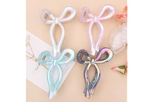 PWEOUKE 4 Pcs Bow Hair Clips Elegant Hair Claw Butterfly Hair Accessories for Girls Nonslip Butterfly Clips Hair Styling Accessories for Women