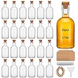 eispap 25 Pcs 1.7OZ Mini Glass Liquor with Lids